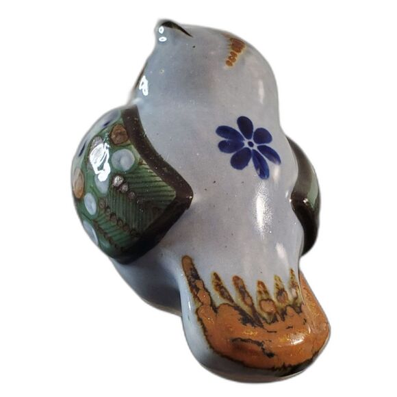 Tonala Mexico Hand Painted Ceramic Owl Figure~Vintage~ - Picture 3 of 7